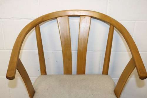 2x amazing upholstered bent-back Beech wood chairs; perfect in a living room - price/chair - AAA