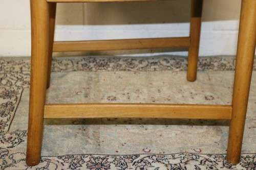 2x amazing upholstered bent-back Beech wood chairs; perfect in a living room - price/chair - AAA