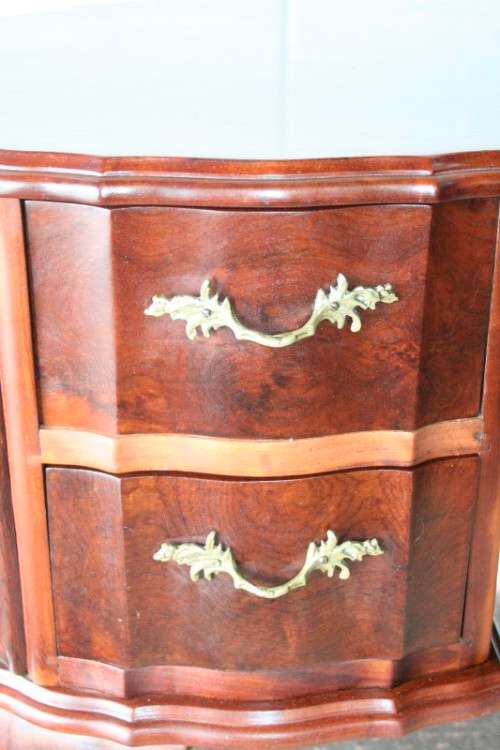 A stunning vintage solid Imbuia ball & claw kidney-shape "knee-hole" writing desk with five drawers