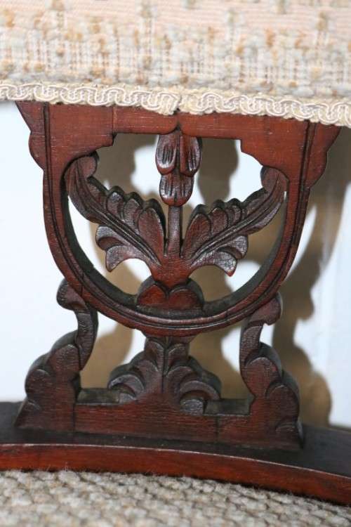 A wonderful antique Edwardian upholstered library armchair on its original castors - stunning!