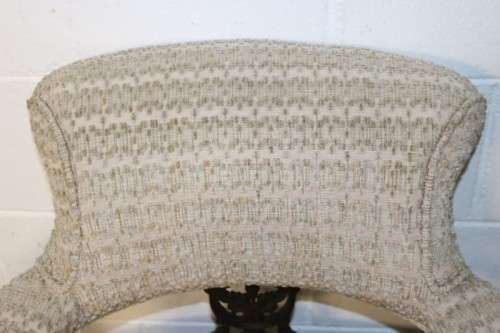 A wonderful antique Edwardian upholstered library armchair on its original castors - stunning!