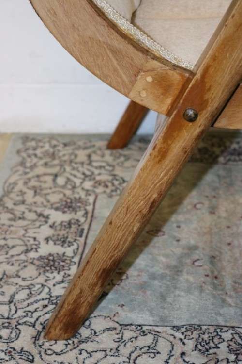 An incredible teak upholstered "plantation" chair in great condition - perfect for a patio/ sun room
