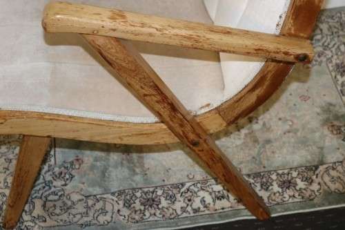 An incredible teak upholstered "plantation" chair in great condition - perfect for a patio/ sun room
