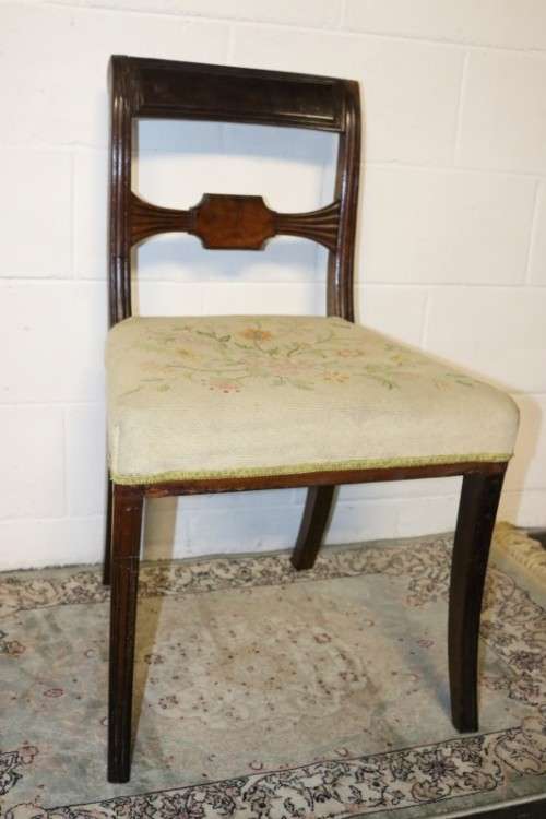 Lovely & sturdy vintage upholstered occasional chair with hand carved detailing - RS17Sale