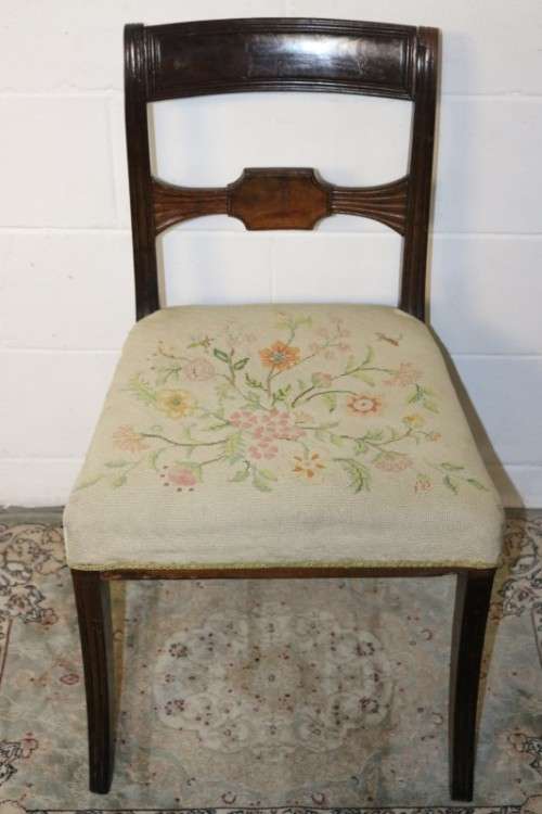 Lovely & sturdy vintage upholstered occasional chair with hand carved detailing - RS17Sale