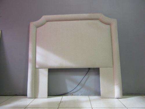 An awesome upholstered "Belgrave" headboard in a quality fabric. Very eye-catching! - RS17Sale