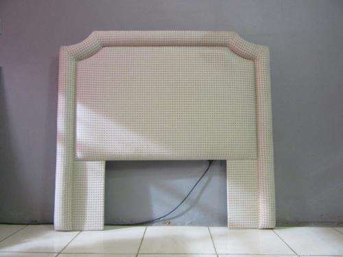 An awesome upholstered "Belgrave" headboard in a quality fabric. Very eye-catching! - RS17Sale
