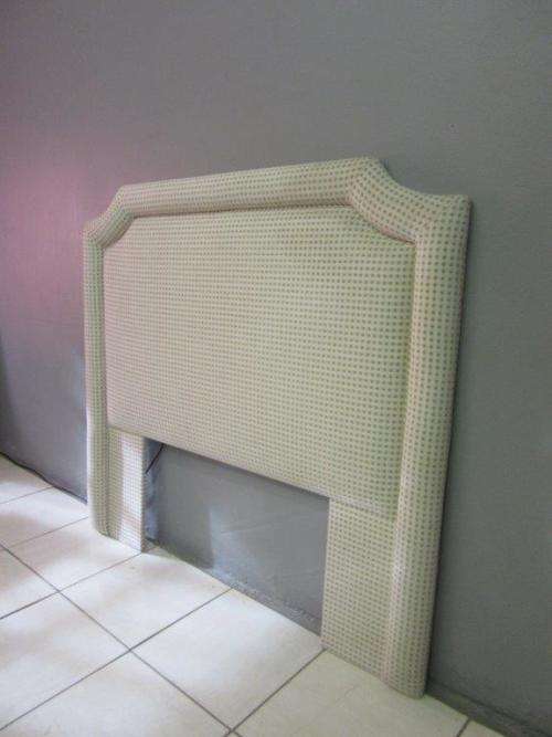 An awesome upholstered "Belgrave" headboard in a quality fabric. Very eye-catching! - RS17Sale