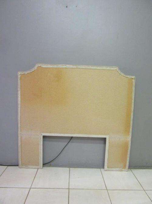 An awesome upholstered "Belgrave" headboard in a quality fabric. Very eye-catching! - RS17Sale