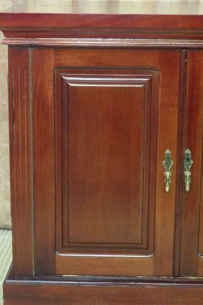 Fantastic and stunningly made double door mahogany cabinets on castors - ideal minibar in guest room