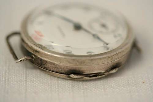 An exquisite antique 13 Jewell Swiss made "Sentinel" gents sterling silver trench watch = Beautiful!