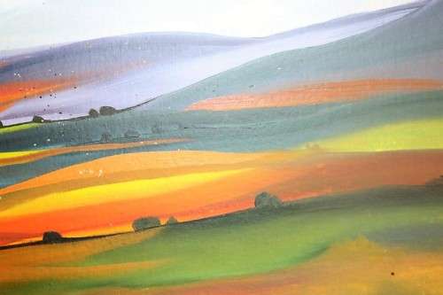 A lovely original signed "Lente Meyer" framed painting of a landscape - wonderful art - RS17AB