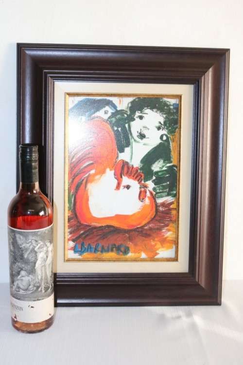 A stunning original signed "Lynette Barnard" framed painting of a figure - vibrant art - RS17AB