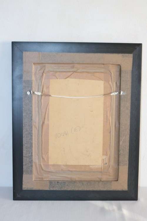 A stunning original signed "Lynette Barnard" framed painting of a figure - vibrant art - RS17AB