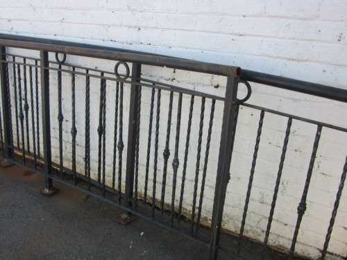 A superb 'job lot' of top-quality solid wrought iron balustrade sections (40 meters) RS17Sale