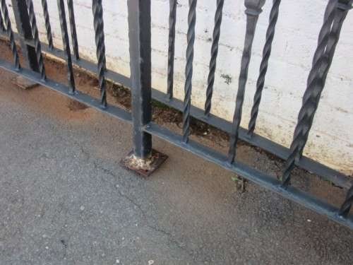 A superb 'job lot' of top-quality solid wrought iron balustrade sections (40 meters) RS17Sale