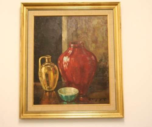An incredible original signed & framed Carlos Sdoya (1914 - 1996) oil on board still life painting