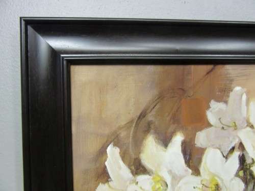 Two exquisite framed still life painting prints of vases w/ flowers in beautiful condition; RS17Sale