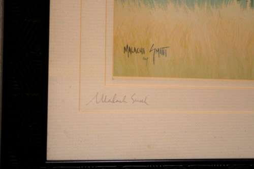 A beautifully framed and signed "Malachi Smith" collectable print titled "Lone Zebra" - RS17Sale
