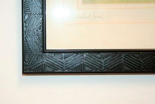 A beautifully framed and signed "Malachi Smith" collectable print titled "Lone Zebra" - RS17Sale