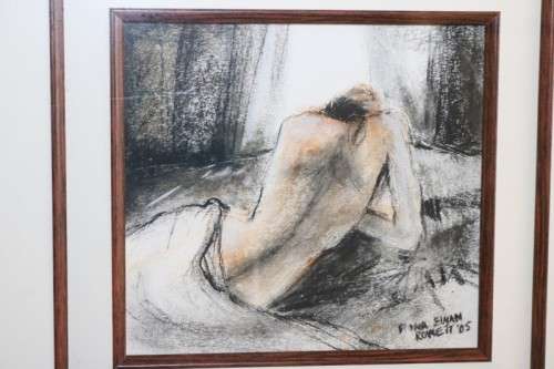 A magnificent original signed Fiona Rowett framed "Nude" pastel artwork - remarkable art - RS17AB