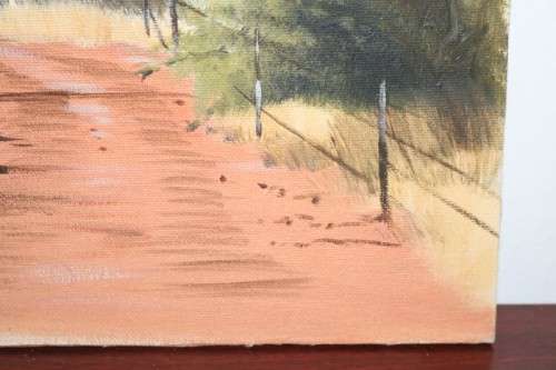 A great original signed "Gerhard Smit" painting of a dirt road - remarkable art - RS17AB