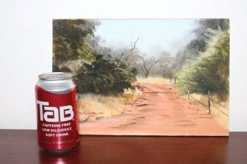 A great original signed "Gerhard Smit" painting of a dirt road - remarkable art - RS17AB