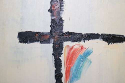 A stunning signed box-framed oil on canvas abstract painting - vibrant art - RS17AB - RS17Sale