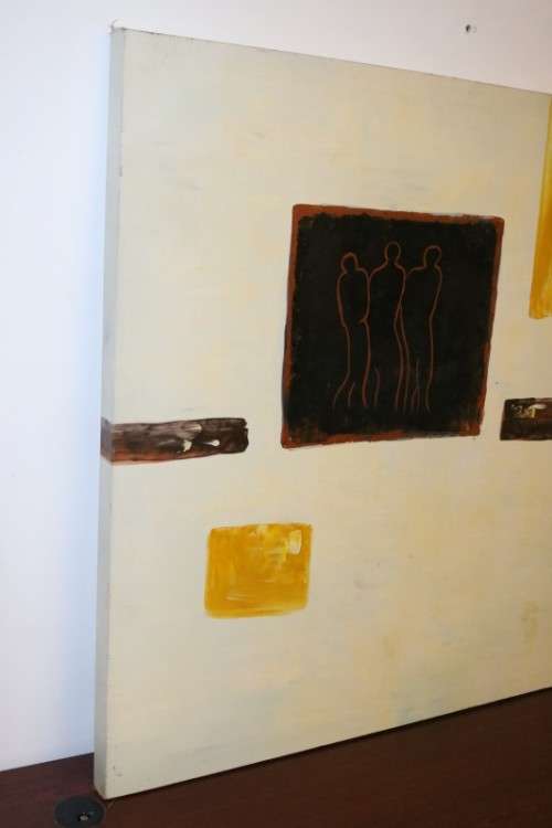A stunning signed M. Johann box-framed oil on canvas abstract painting; lovely art - RS17AB RS17Sale