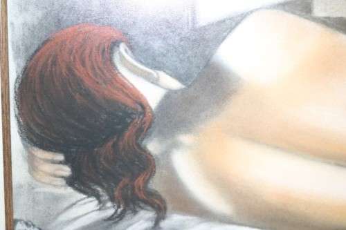 An awesome original signed "Marge Fourie" nude figure painting - incredible art - RS17AB