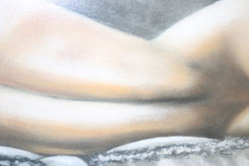 An awesome original signed "Marge Fourie" nude figure painting - incredible art - RS17AB