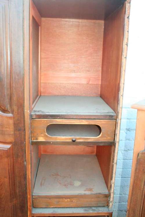 "Job Lot" Assorted furniture incl. a wardrobe, cabinet & chairs, perfect for restoration; RS17Sale