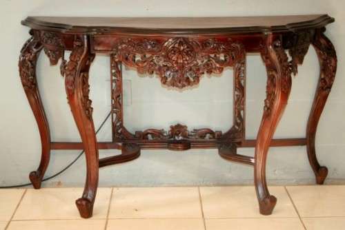 A spectacular antique Rococo "Late Baroque" hand carved Rosewood occasional/ hallway table