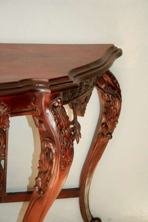A spectacular antique Rococo "Late Baroque" hand carved Rosewood occasional/ hallway table