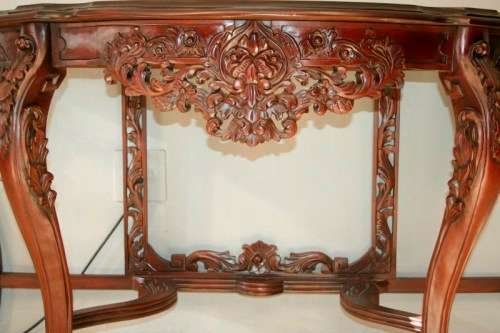 A spectacular antique Rococo "Late Baroque" hand carved Rosewood occasional/ hallway table