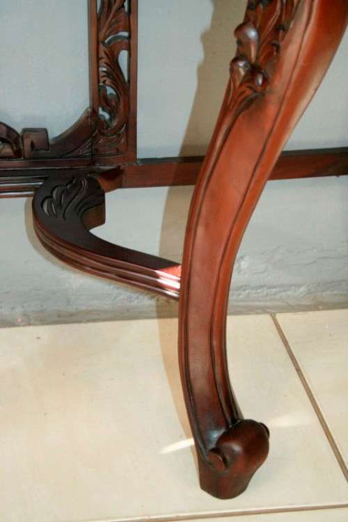 A spectacular antique Rococo "Late Baroque" hand carved Rosewood occasional/ hallway table