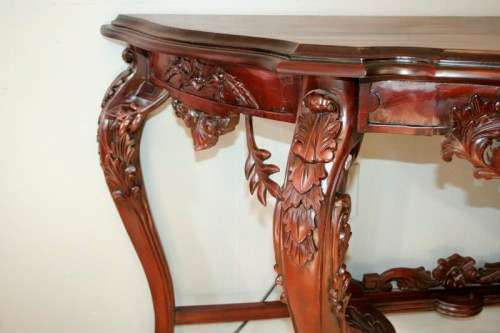 A spectacular antique Rococo "Late Baroque" hand carved Rosewood occasional/ hallway table