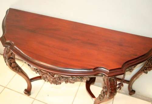 A spectacular antique Rococo "Late Baroque" hand carved Rosewood occasional/ hallway table