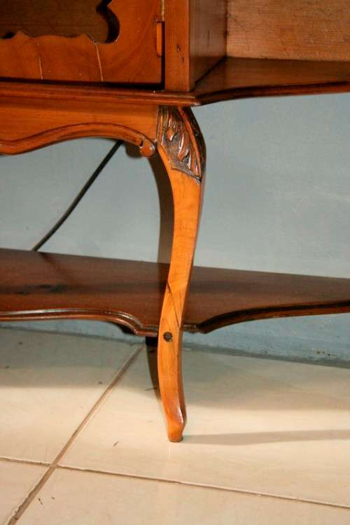 A fabulous antique Victorian Yew wood display/ book cabinet with scroll carved detailing & drawer