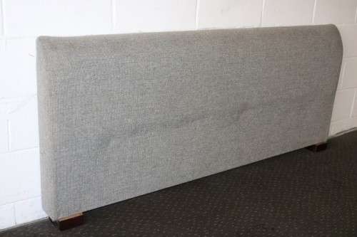 A stunning modern (lower) Grey Queen-size bed headboard in a durable quality fabric!RS17Bed