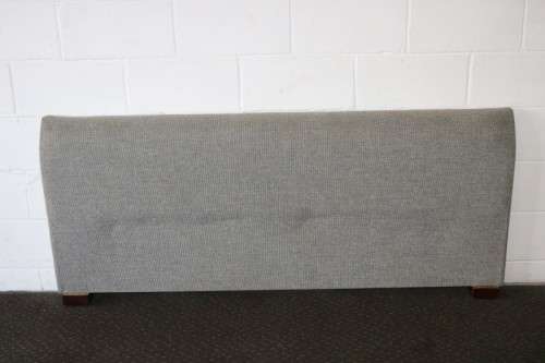 A stunning modern (lower) Grey Queen-size bed headboard in a durable quality fabric!RS17Bed