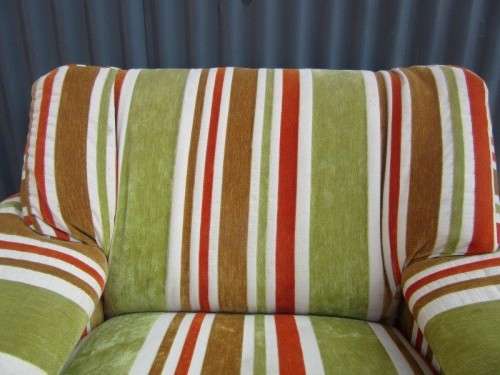 A fabulous & very comfortable brightly coloured upholstered armchair; ideal for a bedroom - RS17Sale