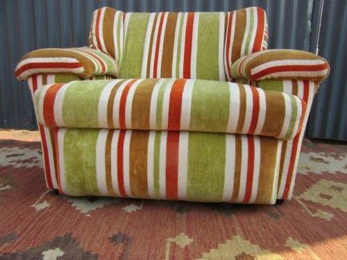 A fabulous & very comfortable brightly coloured upholstered armchair; ideal for a bedroom - RS17Sale