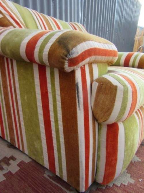 A fabulous & very comfortable brightly coloured upholstered armchair; ideal for a bedroom - RS17Sale