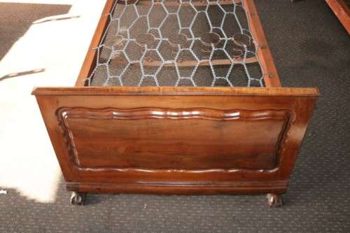 Two Imbuia ball and claw single beds  headboards, footboards - great for a shared bedroom.RS17Bed