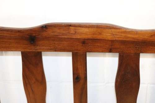 An awesome vintage solid Imbuia baby's cot on its original castors - perfect for nursery