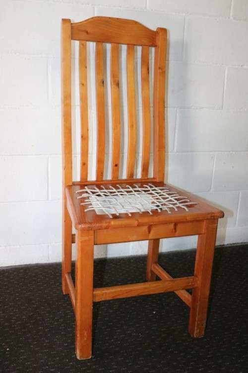 Six fabulous and sturdy riempie dining room chairs - perfect around a kitchen table - price/chair