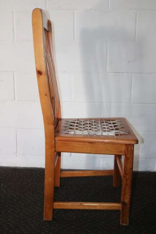Six fabulous and sturdy riempie dining room chairs - perfect around a kitchen table - price/chair