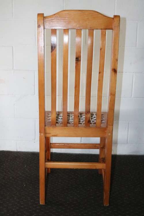 Six fabulous and sturdy riempie dining room chairs - perfect around a kitchen table - price/chair