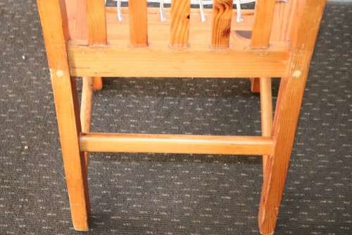 Six fabulous and sturdy riempie dining room chairs - perfect around a kitchen table - price/chair